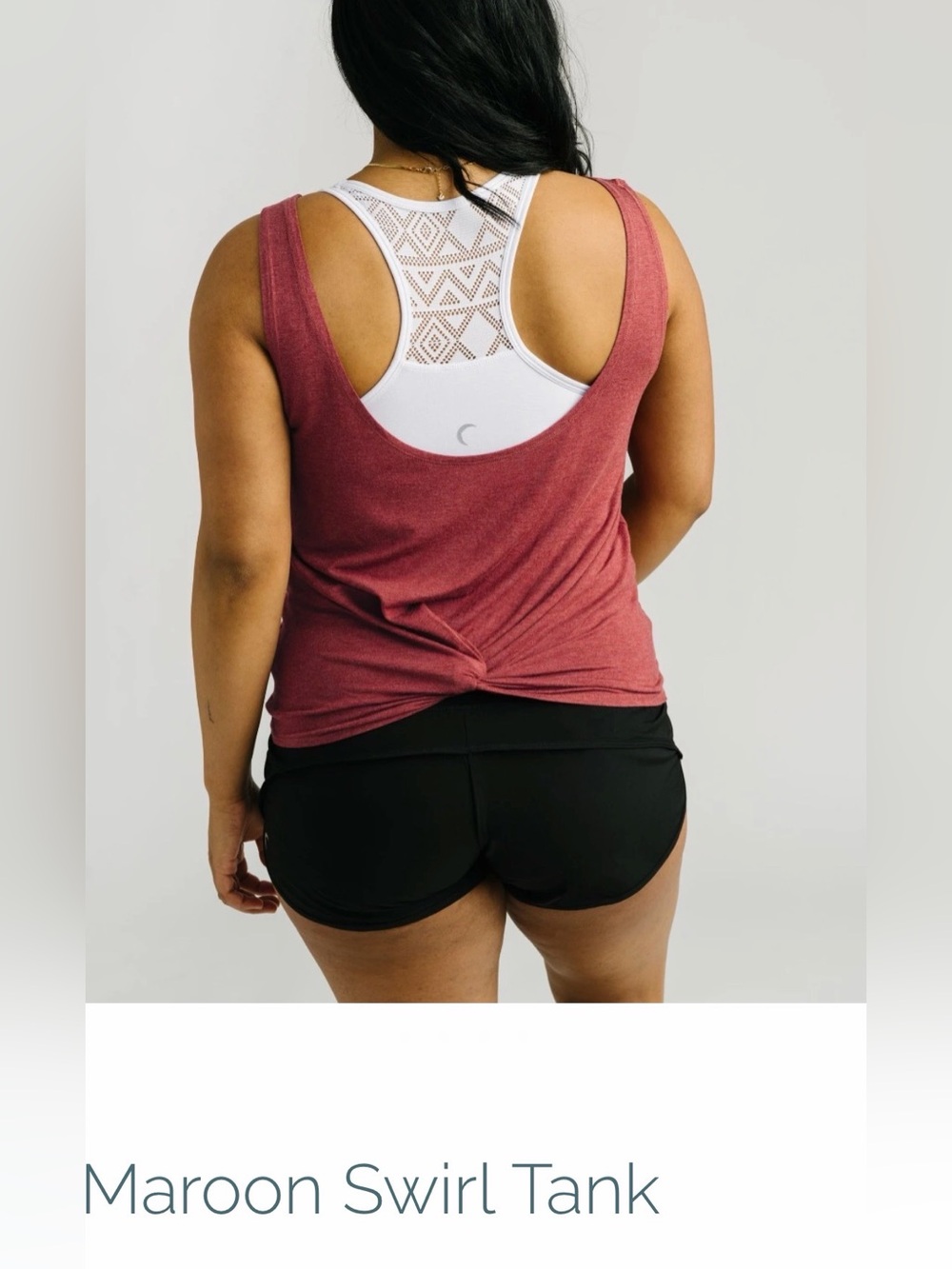 Zyia Maroon Swirl Tank Top